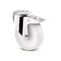 thumb-TENTE Zwenkwiel RVS 125 nylon NO boutgat met rem-1