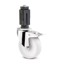 thumb-TENTE Zwenkwiel RVS 100 nylon NO vierkante koker 24-27mm met rem-1