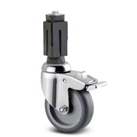 thumb-TENTE zwenkwiel RVS 75 7TP vierkante koker 27-30mm met rem-1