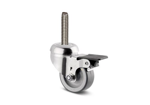 Zwenkwiel RVS 50 7TP M6x65 met rem 
