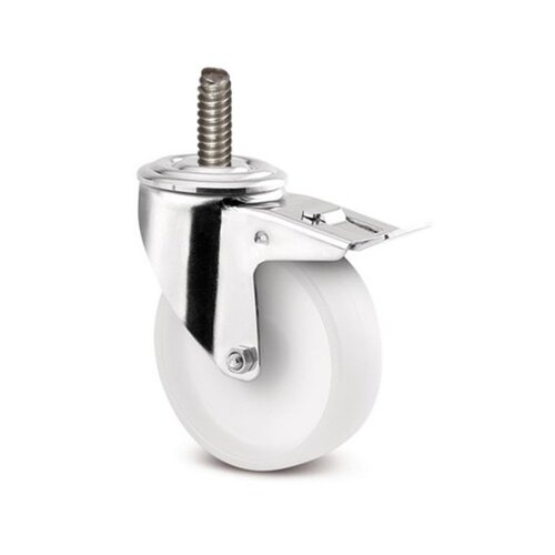 Zwenkwiel RVS 80 nylon NO M8x35 met rem 