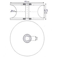 Buiswiel 100mm kogellager 20mm