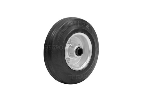 Novio rubber wiel 125mm 1SO rollager asgat 15mm 