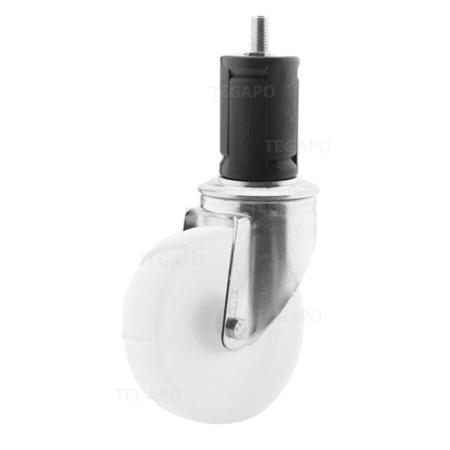 Zwenkwiel nylon 125 3NO ronde buis 40-45mm-2