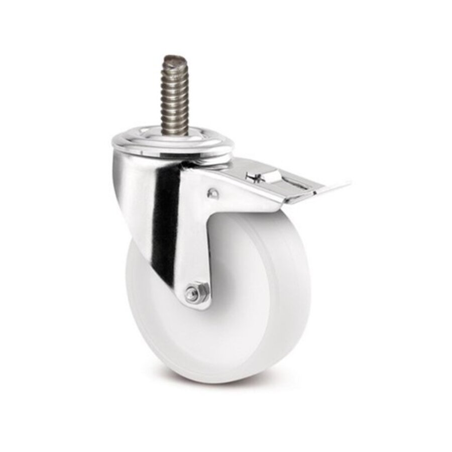 Zwenkwiel RVS 125 nylon NO M8x35 met rem-2