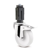 thumb-TENTE Zwenkwiel RVS 100 nylon NO vierkante koker 27-30mm met rem-2