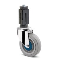 thumb-TENTE Zwenkwiel RVS 100 elastisch rubber KO vierkante koker 27-30mm-2