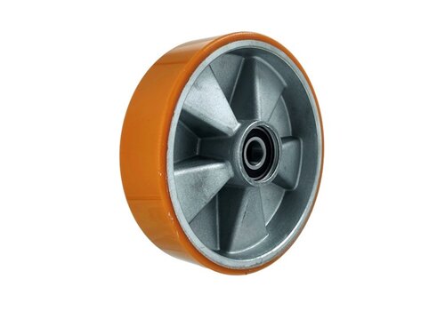REMA Palletwagen stuurwiel PU staal 200mm  REMA Palletwagen stuurwiel PU staal 200mm