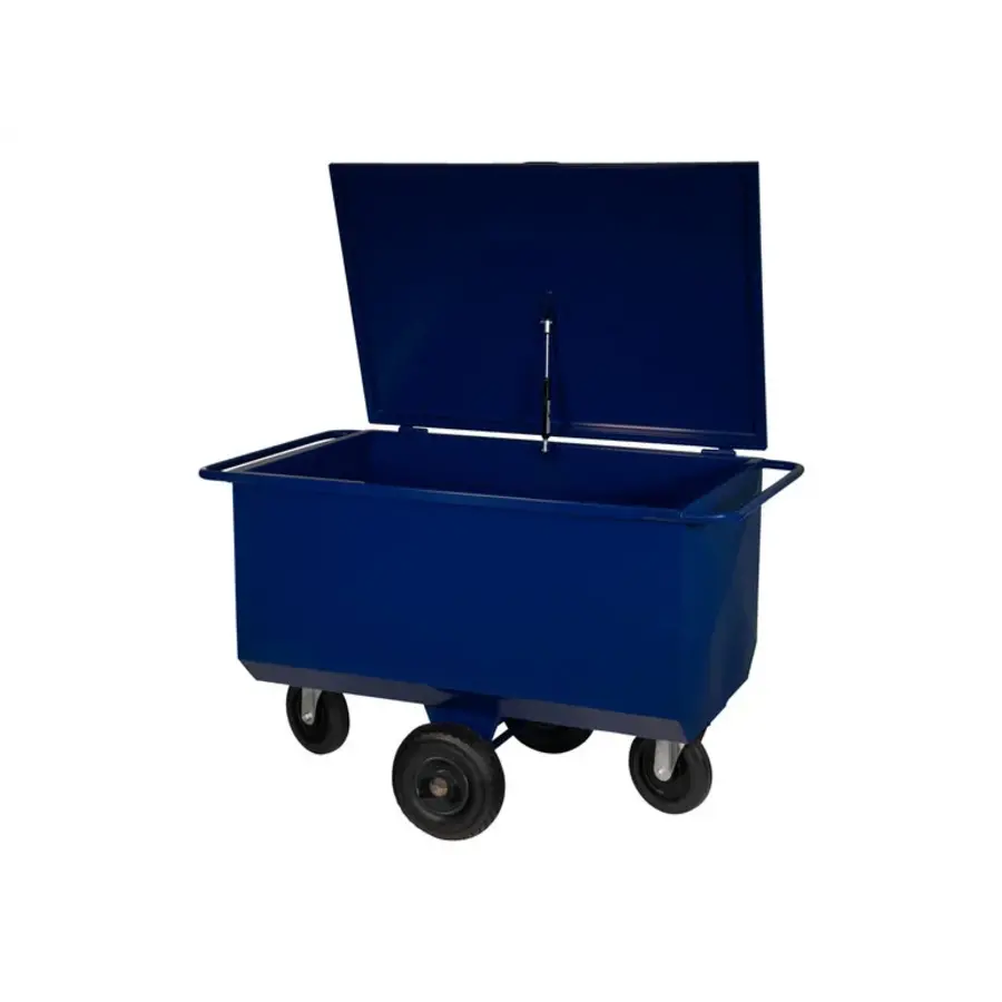 HUMMER voerwagen 275 liter met deksel dubbel zwenkwiel-1