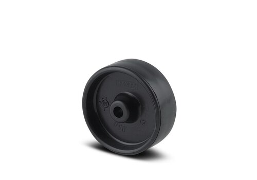 Wiel 50mm 1PP zwart asgat 6mm naaf 21,7 