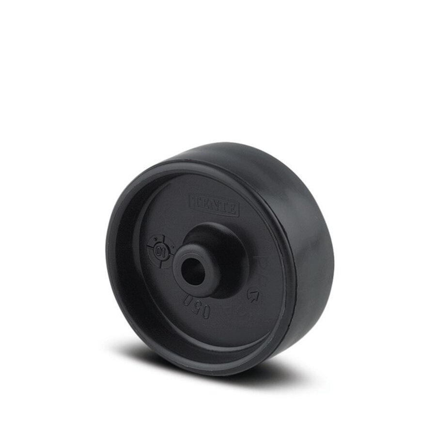 Wiel 50mm 1PP zwart asgat 6mm naaf 21,7-1