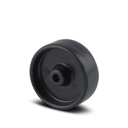 Wiel 75mm 1PP zwart asgat 8mm naaf 26,5 