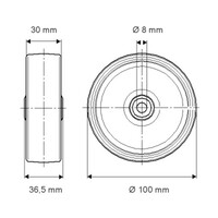 thumb-Wiel 100mm unilast super soft asgat 8mm naaf 36,5-2