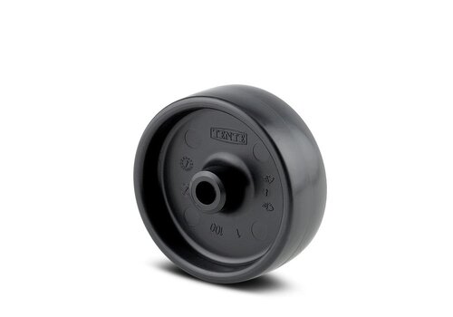 Wiel 65mm 3PP zwart asgat 12mm naaf 34,5 