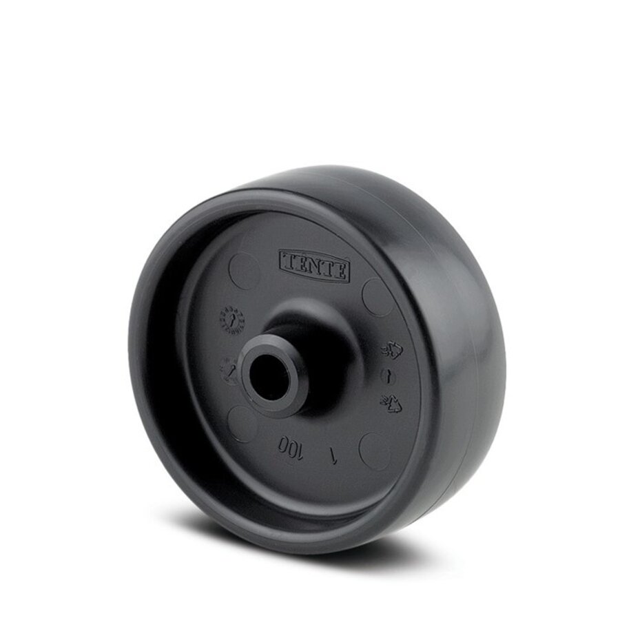 Wiel 65mm 3PP zwart asgat 12mm naaf 34,5-1