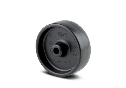 Wiel 80mm 3PP zwart asgat 12mm naaf 44,5 
