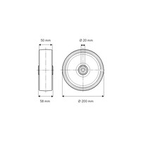 thumb-Wiel 200mm 3NO rollager asgat 20mm naaf 58-2