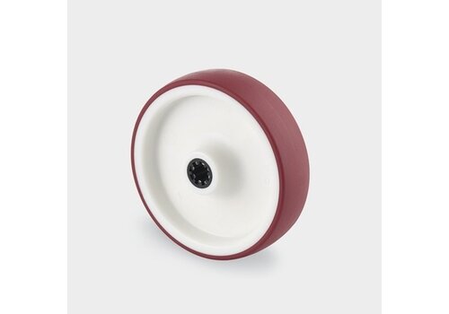 Wiel 80mm 3NOP asgat 12mm rood naaf 44 