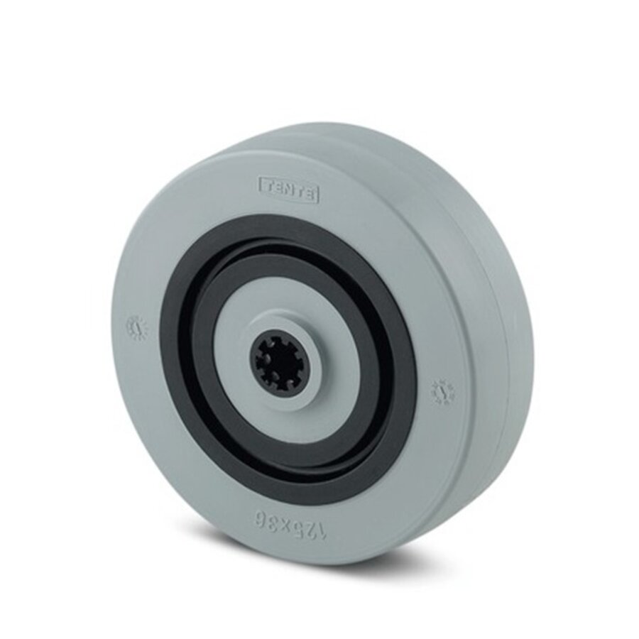 Wiel 100mm PAdemp rollager asgat 12mm naaf 44-1