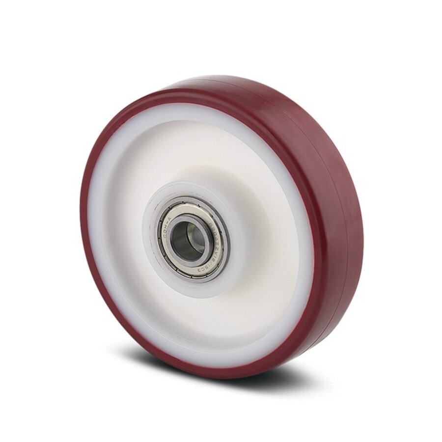 Wiel 125mm 6NOP kogellager asgat 20mm naaf 60-1