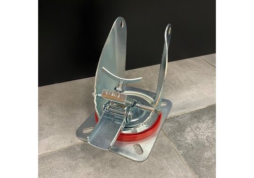 Zwenkgaffel met rem TU260 rode ring 