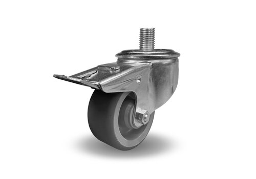 Zwenkwiel 80mm ZSC met M20 schroefdraad met rem 