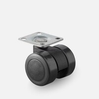 thumb-Möbelmann XPU wiel 36mm plaat 36x36mm-1