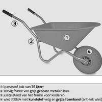 thumb-HUMMER kinderkruiwagen 35 liter geel anti-lek-2