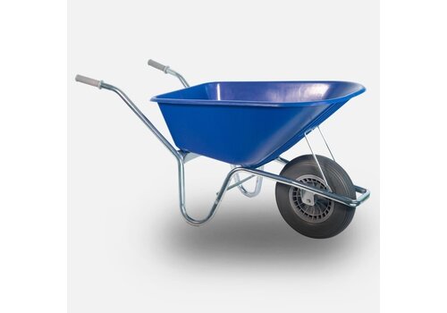HUMMER kruiwagen 100 liter blauw anti-lek wiel 