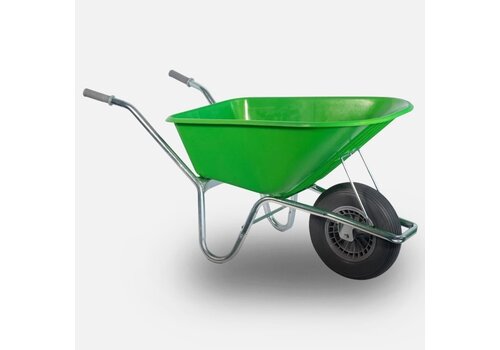 Kruiwagen 100 liter lime anti-lek wiel 