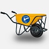 HUMMER PRO kruiwagen 90 liter HDPE geel