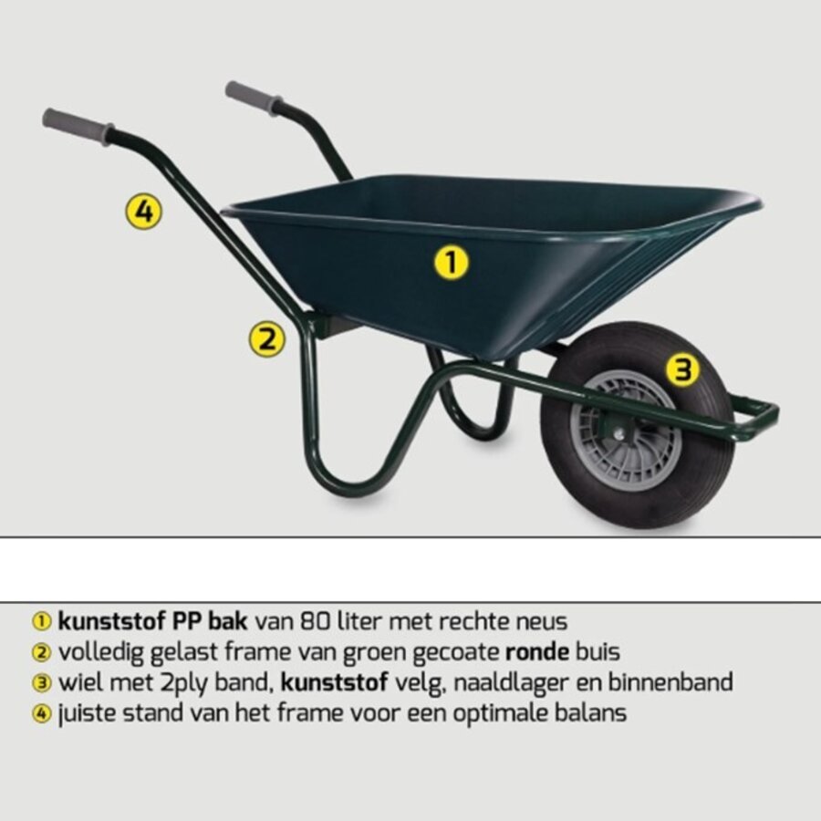 HUMMER kruiwagen 80 liter-2