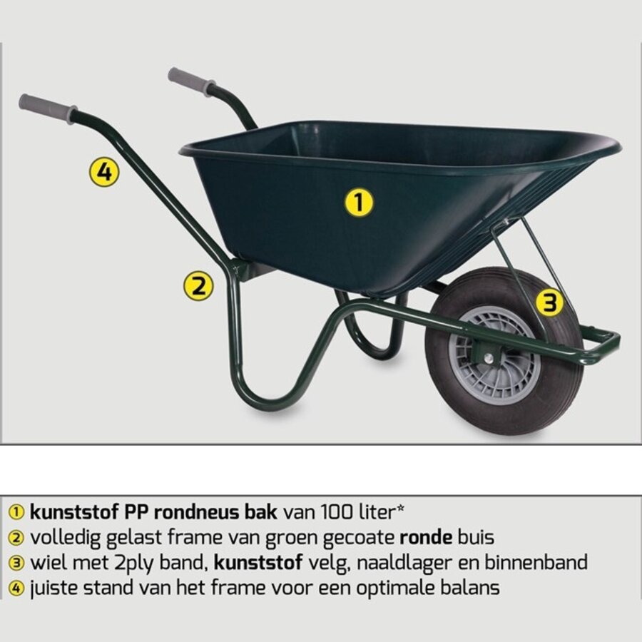HUMMER kruiwagen 100 liter-2