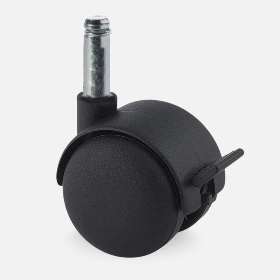 PP wiel 50mm stift 8mm met rem-1