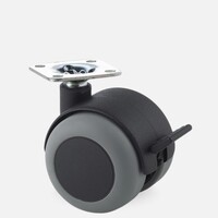 thumb-PPTP wiel 50mm plaat 38x38mm met rem-1