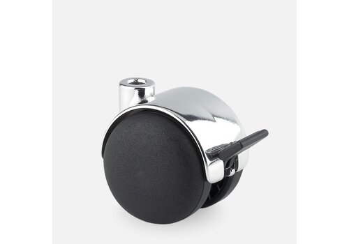 PP chrome wiel 50mm met rem 