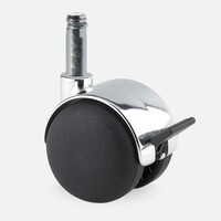 thumb-PP chrome wiel 50mm stift 8mm met rem-1