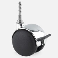 thumb-PP chrome wiel 50mm schroef 7x42 met rem-1