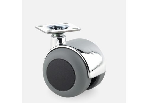 PPTP chrome wiel 50mm plaat 38x38mm 
