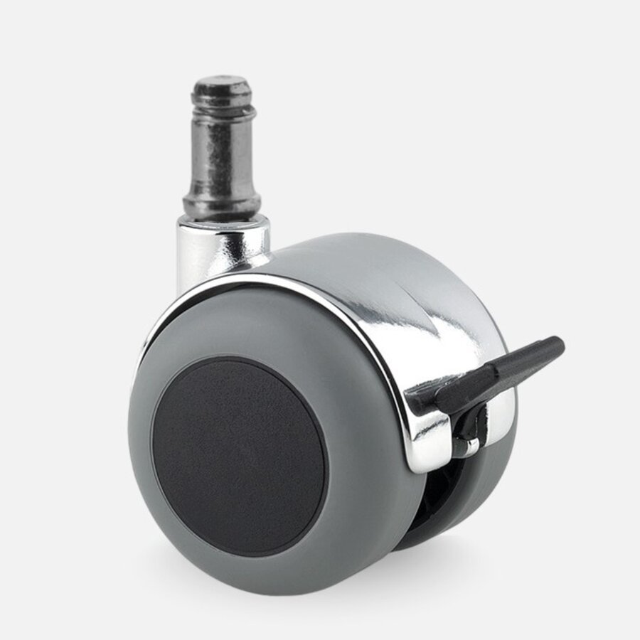 PPTP chrome wiel 50mm stift 11mm met rem-1