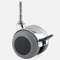 thumb-PPTP chrome wiel 50mm schroef 7x42 met rem-1