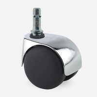 thumb-PP luxe wiel chrome metaal stift 9mm-1