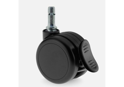 PAROL wiel 65mm stift 9mm met rem 