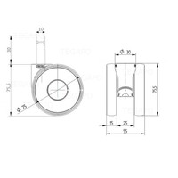 thumb-PAPU HIGH wiel 75mm stift 10mm (30)-3