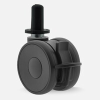 thumb-PAPU HIGH wiel 75mm plug rond kunststof 13mm met rem-1