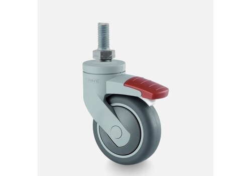 SYTP afdekkap wiel 75mm bout M10x15 met rem 