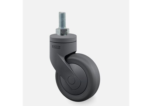 SYTP zwart afdekkap wiel 75mm bout M6x20  SYTP zwart afdekkap wiel 75mm bout M6x20