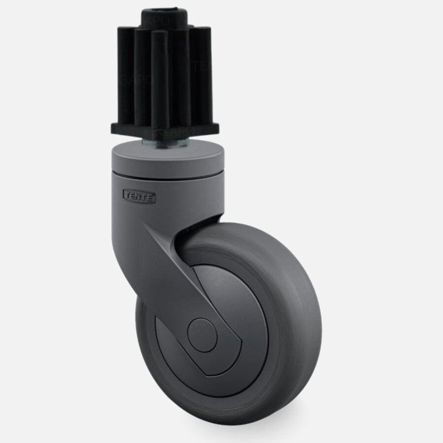 SYTP zwart afdekkap wiel 75mm plug vierkant 23mm-1