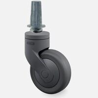 thumb-SYTP zwart afdekkap wiel 75mm plug rond staal 13mm-1