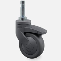 thumb-SYTP zwart afdekkap wiel 75mm stift 8mm met rem-1